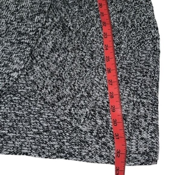 Bobbie Brooks Plus Size 2X Open Front Cardigan Sweater Black & White Knit - Picture 8 of 9